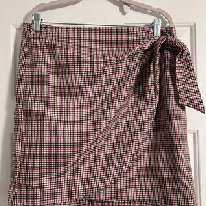LOFT Plaid Wrap Skirt (NWT)